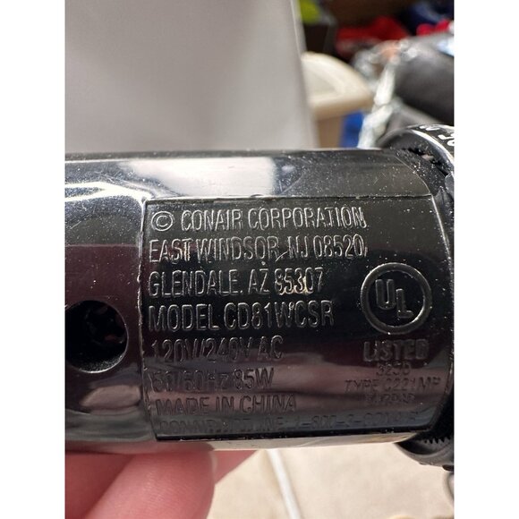 CONAIR 3/4" Instant Heat Curling Iron Chrome and Black 25 Settings Tested Works - Picture 11 of 16